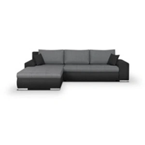 M24 Canap? D'angle Convertible Et R?Versible 5 Places Indian - Tissu Gris Clair Et Anthracite pas cher