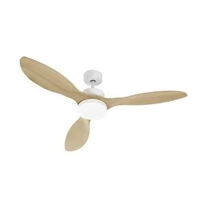 Non communiqué Ventilateur de Plafond Plafonnier OKLAHOMA & Bois 137cm 100W éclairage LED BlancVendu parfnac