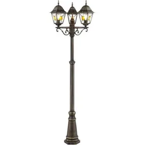 Comparateur de prix : Lampadaire e térieur JANEL BRILLIANT doré métal verre 3 60W IP44