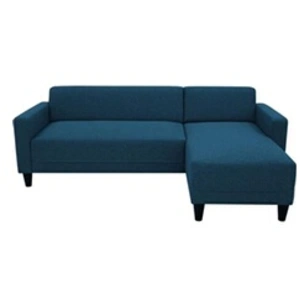 M24 Canapé D'angle Fixe 4 Places Bob - Tissu Marine - Réversible - L 197 X P 117 X H 65 Cm pas cher