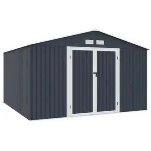 Abri de jardin en métal 10 85 m2 Kit d ancrage inclus anthracite Gris