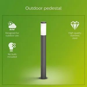 Comparateur de prix : Philips Lampadaire d e térieur UTRECHT Anthracite 20W Résistant au intempéries