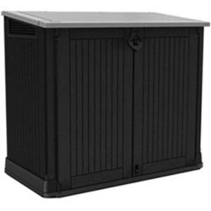 Comparateur de prix : LOOK & FEEL KETER - Coffre de rangement extérieur en résine 880 litres Noir - Malle de jardin sans vérins TU