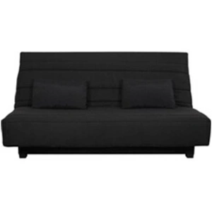 Comparateur de prix : Banquette Clic Clac 2 Places Reveur - Tissu Noir - Matelas Dunlopillo ...