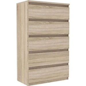 Comparateur de prix : Commode CHELSEA 5 tiroirs - L 77,2 x P 42,2 x H 128,1 - Décor chene sonoma