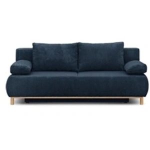 Comparateur de prix : MARKET24 Banquette Convertible 3 Places Mika - Velours Côtelé Bleu Fon...