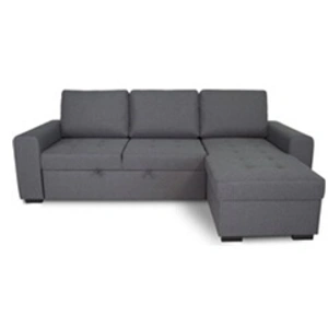 Canapé d'angle convertible réversible CATHY 3 places - Tissu Gris - L ... pas cher
