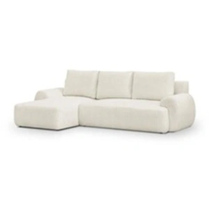 MARKET24 Canapé D'angle Gauche Convertible 3 Places Milo - Tissu Boucl... pas cher