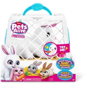 Jeu interactif ZURU PETS ALIVE Mama Bunny & Baby Lapin sonore 10 sons ... pas cher