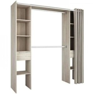 DEMEYERE Kit dressing 2 colonnes 2 penderies 2 tiroirs Décor Chene Sha... pas cher