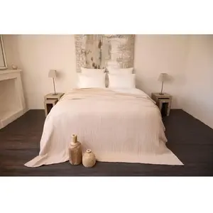 Toison d?or Dessus de lit matelassé boutis en coton lavé SEVILLE latte pas cher