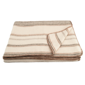 TOISON D'OR  Plaid laine et mohair à rayure 120x180 cmVendu parcarrefour