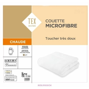 Carrefour Couette Chaude Microfibre 140x200 Cm Tex Home - La Couette pas cher