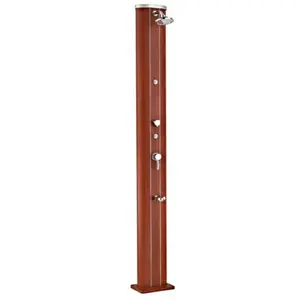 o_clair Douche aluminium bois 40 L