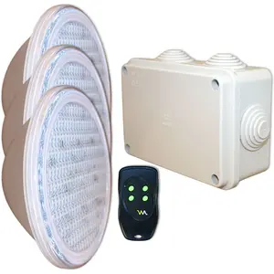 3 lampes led piscine couleur par 56 rvb 20 w télécommande PISCINE CENT... pas cher