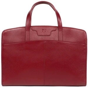Sac à main - HEXAGONA - Ref 54285 - Cuir de vachette - Rouge - 37x28x13 cm