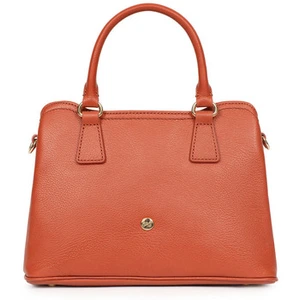 Hexagona Sac porté main 2 poignées LUNA Orange en cuir Eva pas cher