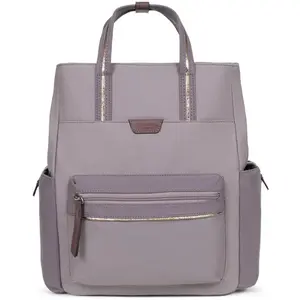 Hexagona Sac transformable 13'' & A4 Cuir KAYA Bleu lavande en toile Nola pas cher
