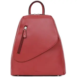 Hexagona Sac transformable Cuir CONFORT Rouge foncé Yael pas cher