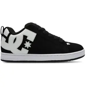 Comparateur de prix : DC Shoes Homme Court Graffik Baskets Basses, Noir et Blanc, 45 EU