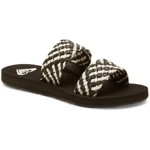 Comparateur de prix : Roxy Femme Porto Slide II Sandale, Noir/Blanc, 40 EU