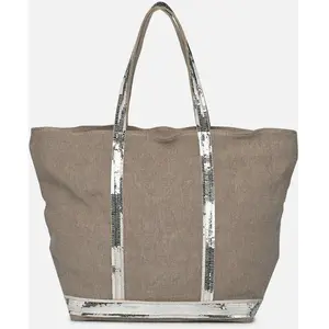 Cabas L Porte Epaule Zippe En Lin Et Paillettes par Vanessa Bruno Marr...Vendu parsarenza