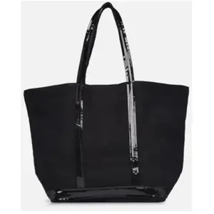 Cabas L Porte Epaule En Lin Et Paillettes par Vanessa Bruno Noir T.U S...Vendu parsarenza