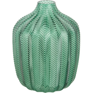 Maisons du Monde Vase en verre teinté vert H18 pas cher