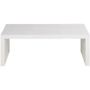 Maisons du Monde Table basse blanche à carreaux L110 pas cher