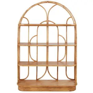 Maisons du Monde Etagère en bois de manguier et rotin