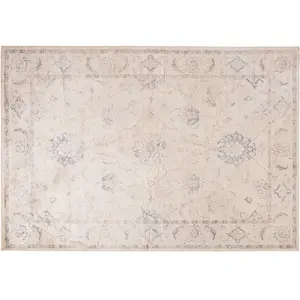 Maisons du Monde Tapis vintage tissé jacquard gris et bleu 160x230 pas cher