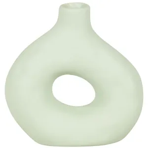 Maisons du Monde Vase en dolomite vert d'eau H14 pas cher
