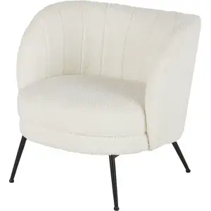 Maisons du Monde Fauteuil bouclettes écrues pas cher