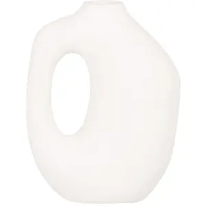 Maisons du Monde Vase en grès blanc H14