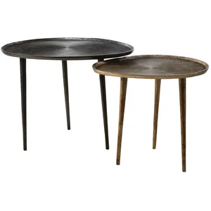Maisons du Monde Bouts de canapé en aluminium noir et bronze (x2) pas cher
