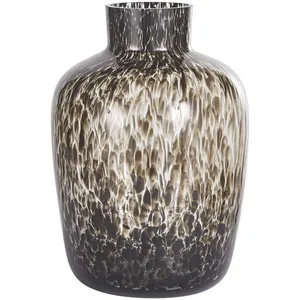 Maisons du Monde Vase en verre noir et transparent pas cher