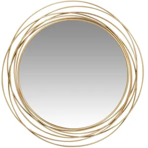 Maisons du Monde Miroir rond en métal filaire doré 91x94 pas cher