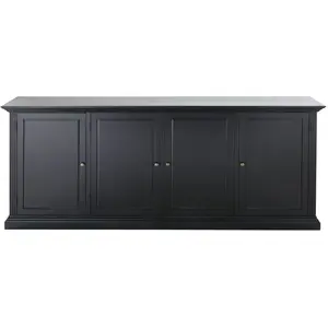 Maisons du Monde Buffet 4 portes noir pas cher