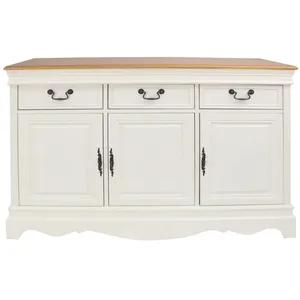 Maisons du Monde Buffet 3 portes 3 tiroirs crème pas cher