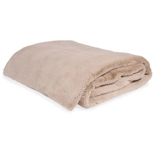 Maisons du Monde Plaid imitation fourrure beige 150x180 pas cher