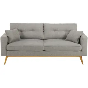 Maisons du Monde Canapé style scandinave 3 places gris clair pas cher
