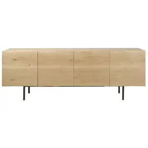Maisons du Monde Buffet enfilade vintage 4 portes en bois de chêne massif pas cher