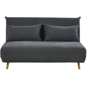 Maisons du Monde Canapé clic-clac 2 places gris anthracite pas cher