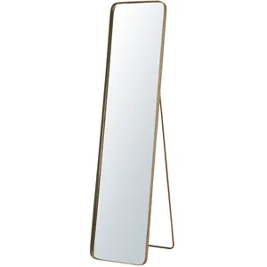 Maisons du Monde Grand miroir rectangulaire sur pied en métal doré 40x167 pas cher