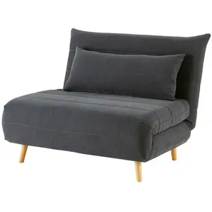 Maisons du Monde Canapé clic-clac 1 place gris anthracite pas cher