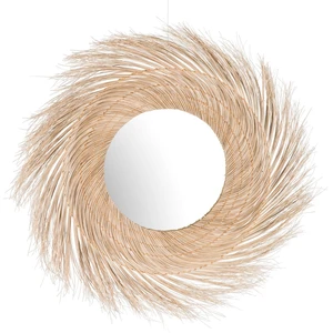 Maisons du Monde Miroir rond en fibre de coco D110 pas cher