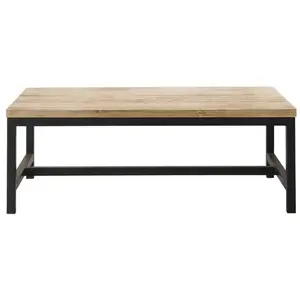 Maisons du Monde Table basse industrielle en bois de sapin massif et métal pas cher