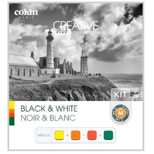 Cokin Kit M Noir & Blanc Ensemble de 4 filtres avec Microfibre Gris Neutre pas cher