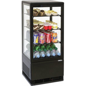 Vitrine Réfrigérée Noire à Poser - 78L - Casselin pas cher
