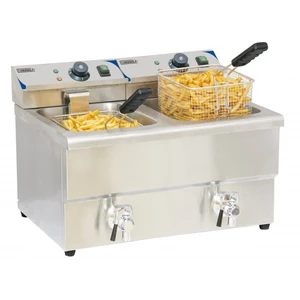 Comparateur de prix : Casselin - Friteuse électrique 2x8l 6500w avec vanne de vidange cfev82